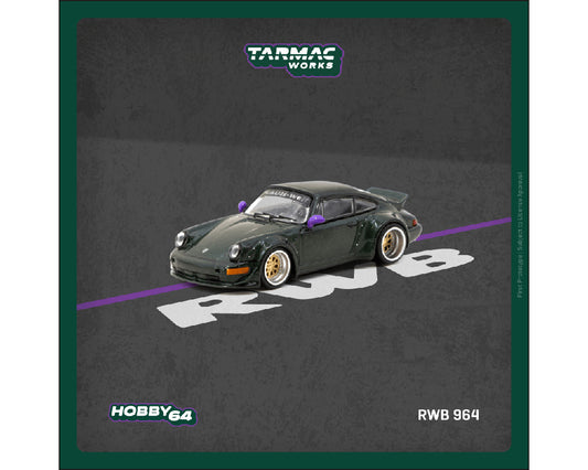 (Preorder) Tarmac Works 1:64 #037 RWB 964 – Green – Hobby64