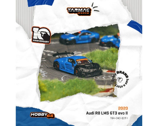 (Preorder) Tarmac Works 1:64 Audi R8 LMS GT3 evo II Tarmac Works 10th Anniversary Limited Edition