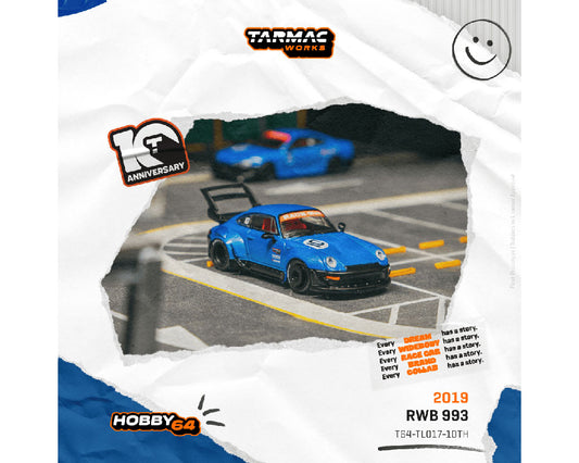 (Preorder) Tarmac Works 1:64 RWB 993 Tarmac Works 10th Anniversary Limited Edition