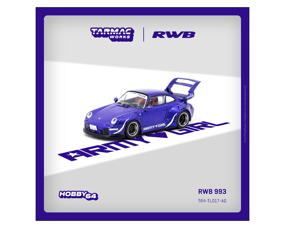 (Preorder) Tarmac Works 1:64 RWB 993 Army Girl
