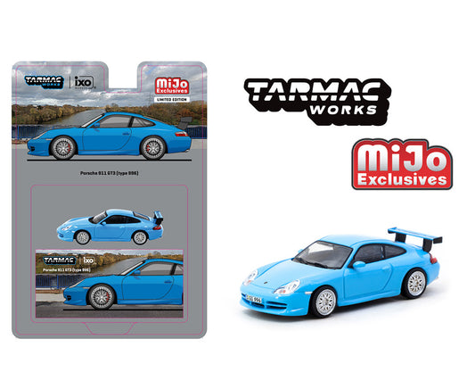 (Preorder) Tarmac Works 1:64 Porsche 911 GT3 (Type 996) – Light Blue- Global64 – MiJo Exclusives Limited Edition