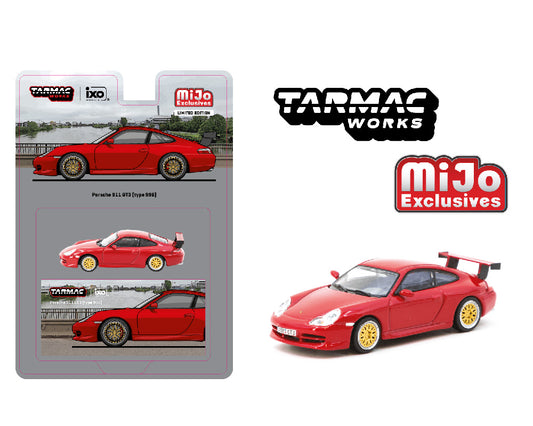 (Preorder) Tarmac Works 1:64 Porsche 911 GT3 (Type 996) – Red – MiJo Exclusives