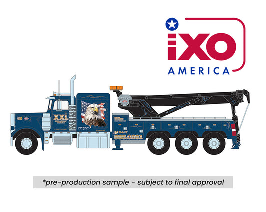 (Preorder) IXO Model 1:43 1980 Peterbilt 359 Wrecker – Blue w/ Eagle – Limited Edition