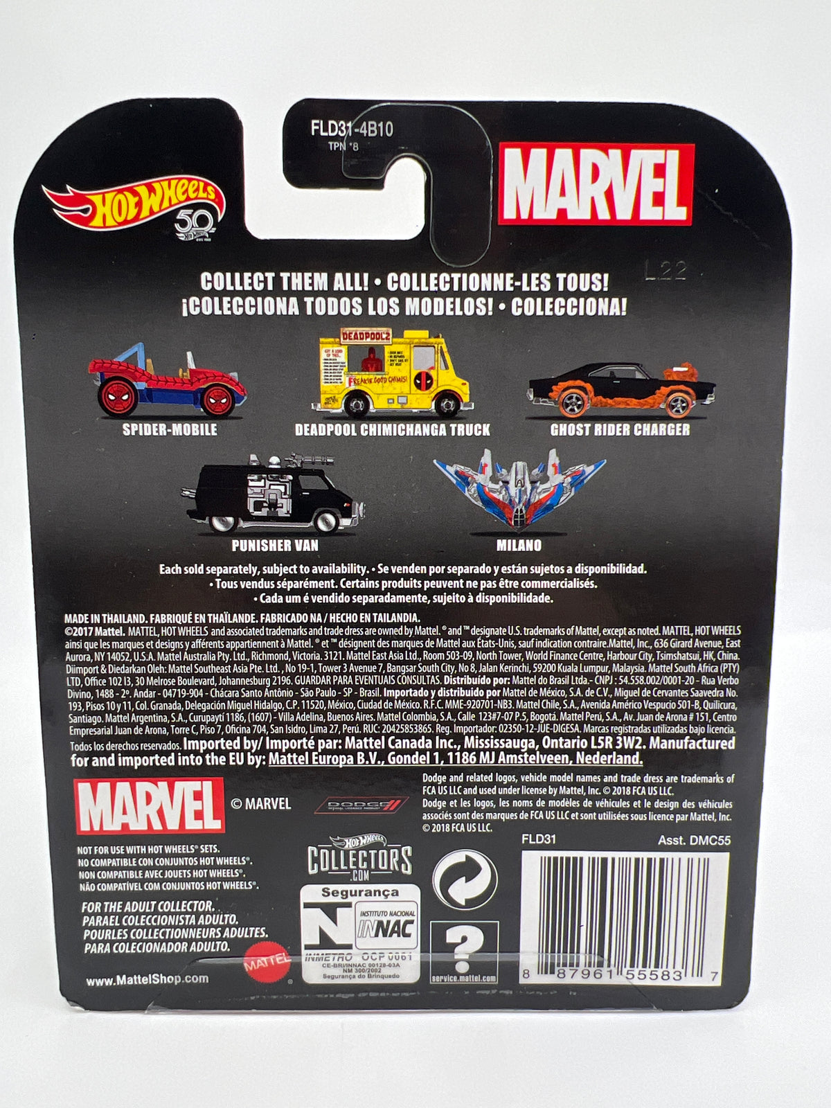 2018 Hot Wheels Premium Retro Entertainment The Amazing Spider-Man #1 Spider-Mobile 268E