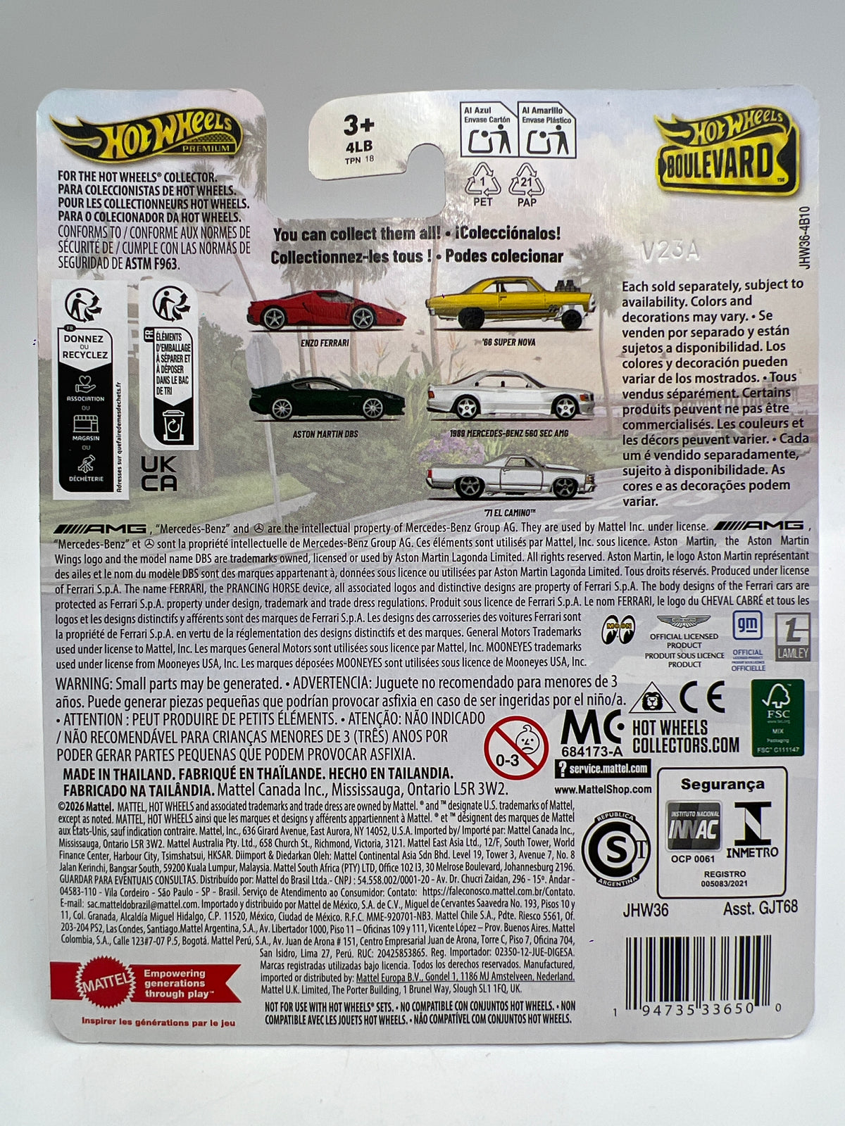 Hot Wheels Premium Boulevard #158 Aston Martin DBS Dark Green 260A