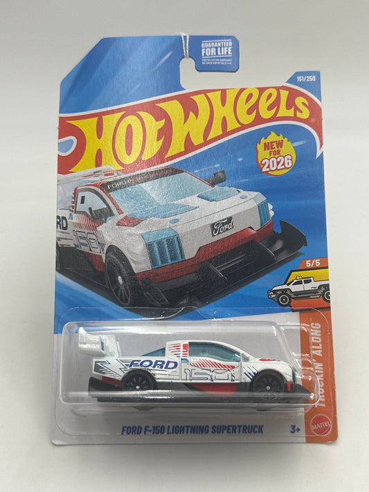 2026 Hot Wheels Q Case #151 Ford f150 lightning super truck white