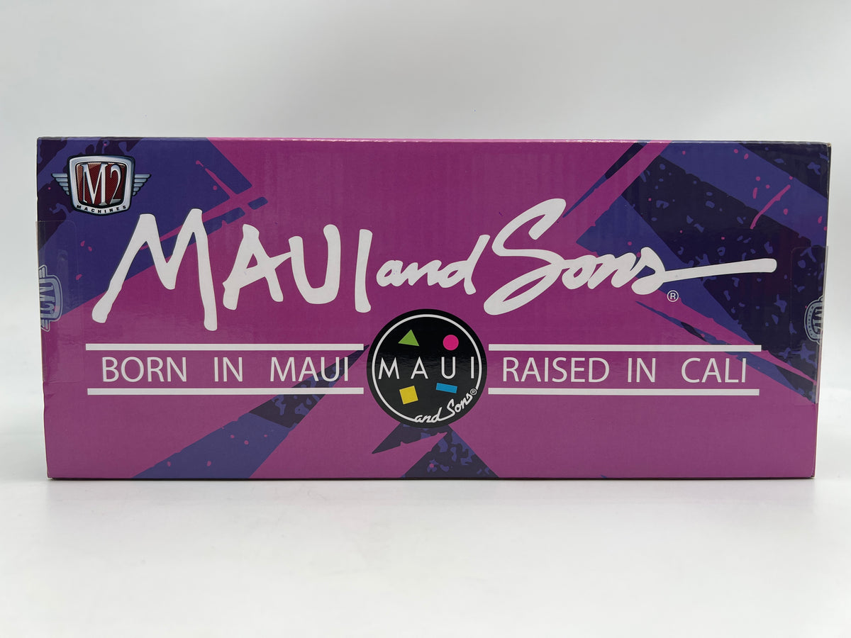 M2 Machines 1/24 Scale R125 CHASE Maui And Sons 1952 VW Beetle Deluxe Model Purple