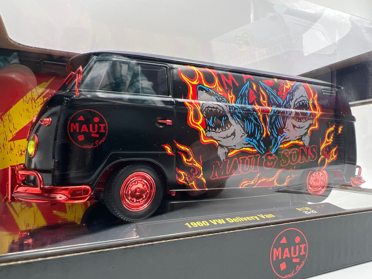M2 Machines 1/24 Scale R139 CHASE Maui And Sons 1960 VW Delivery Van Black