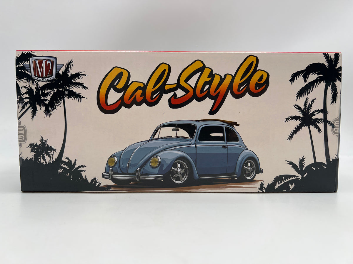M2 Machines 1/24 Scale R144 CHASE Cal-Style 1952 VW Beetle Deluxe Model Blue