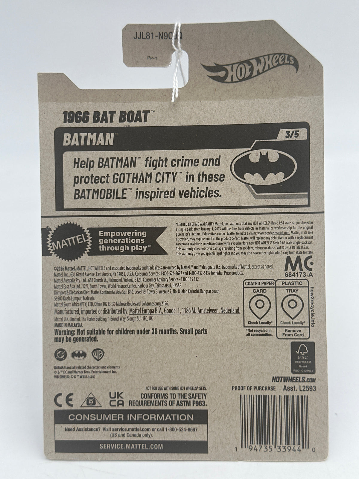 2026 Hot Wheels Q Case #107 1966 Bat Boat