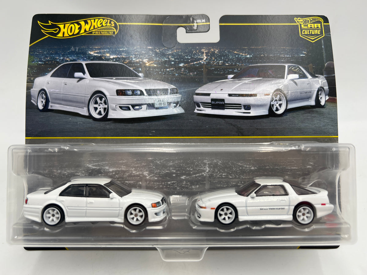 2026 Hot Wheels Premium Target 2 Pack Toyota Chaser JZX 100 & 1989 Toyota Supra White 282C