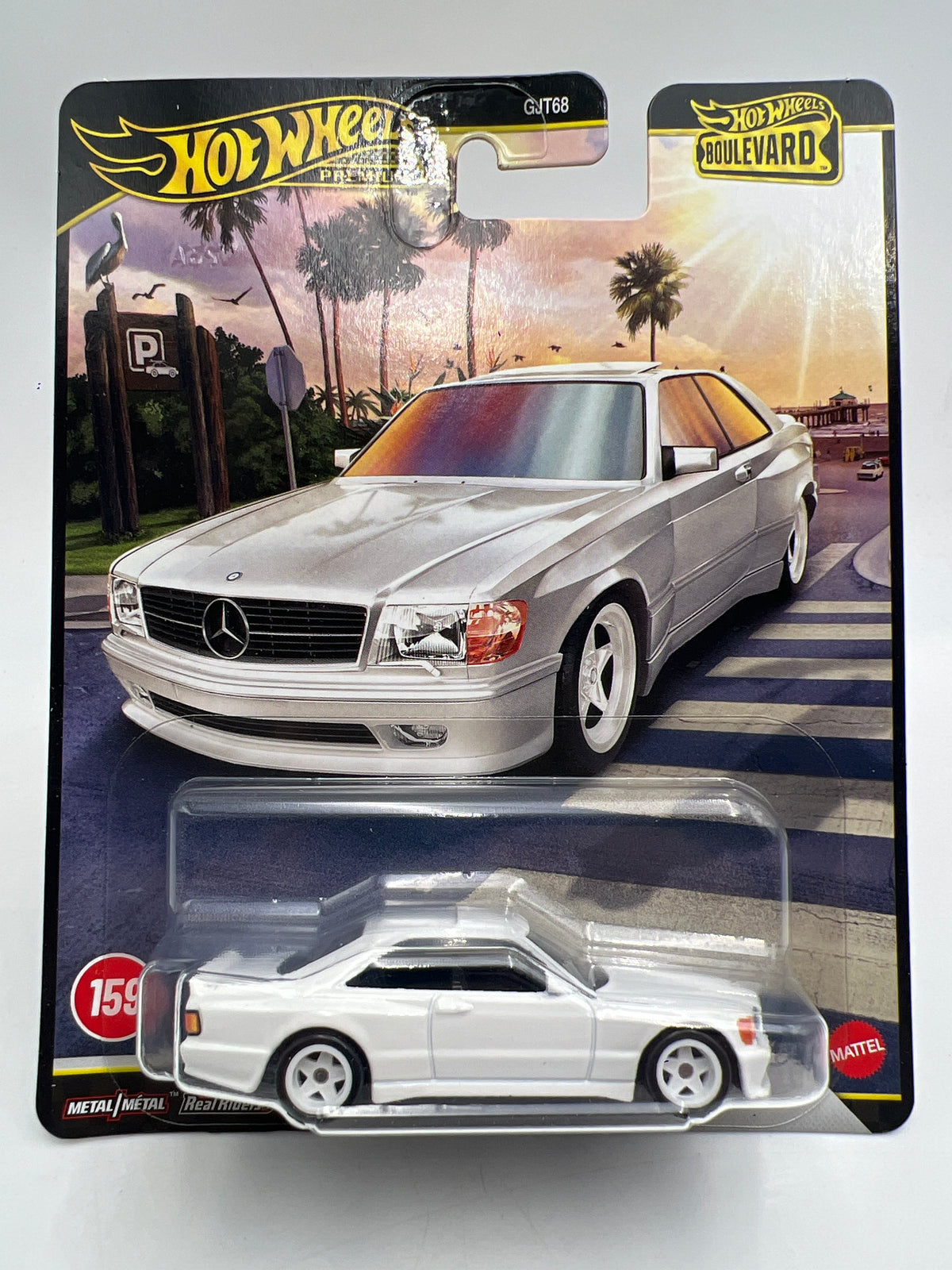 Hot Wheels Premium Boulevard #159 Mercedes-Benz 560 SEC AMG White 259A