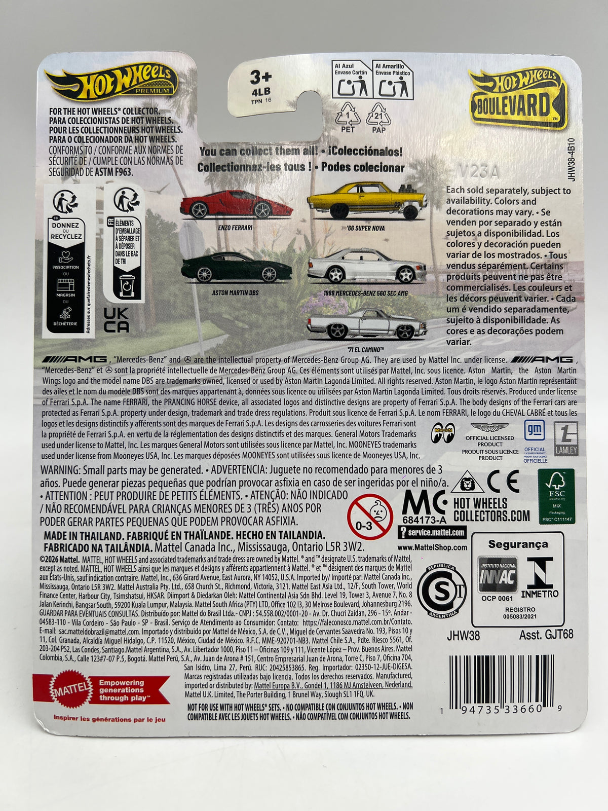 Hot Wheels Premium Boulevard #160 71 El Camino Silver 263A