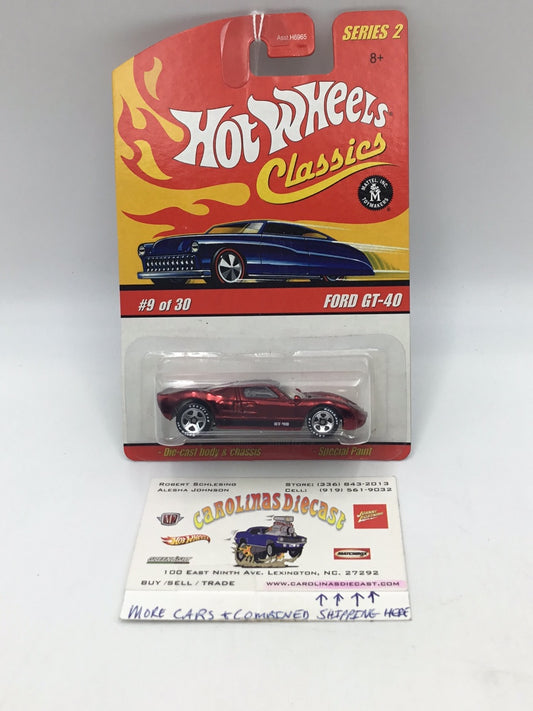 Hot wheels classics series 2 #9 Ford GT-40 red HTF