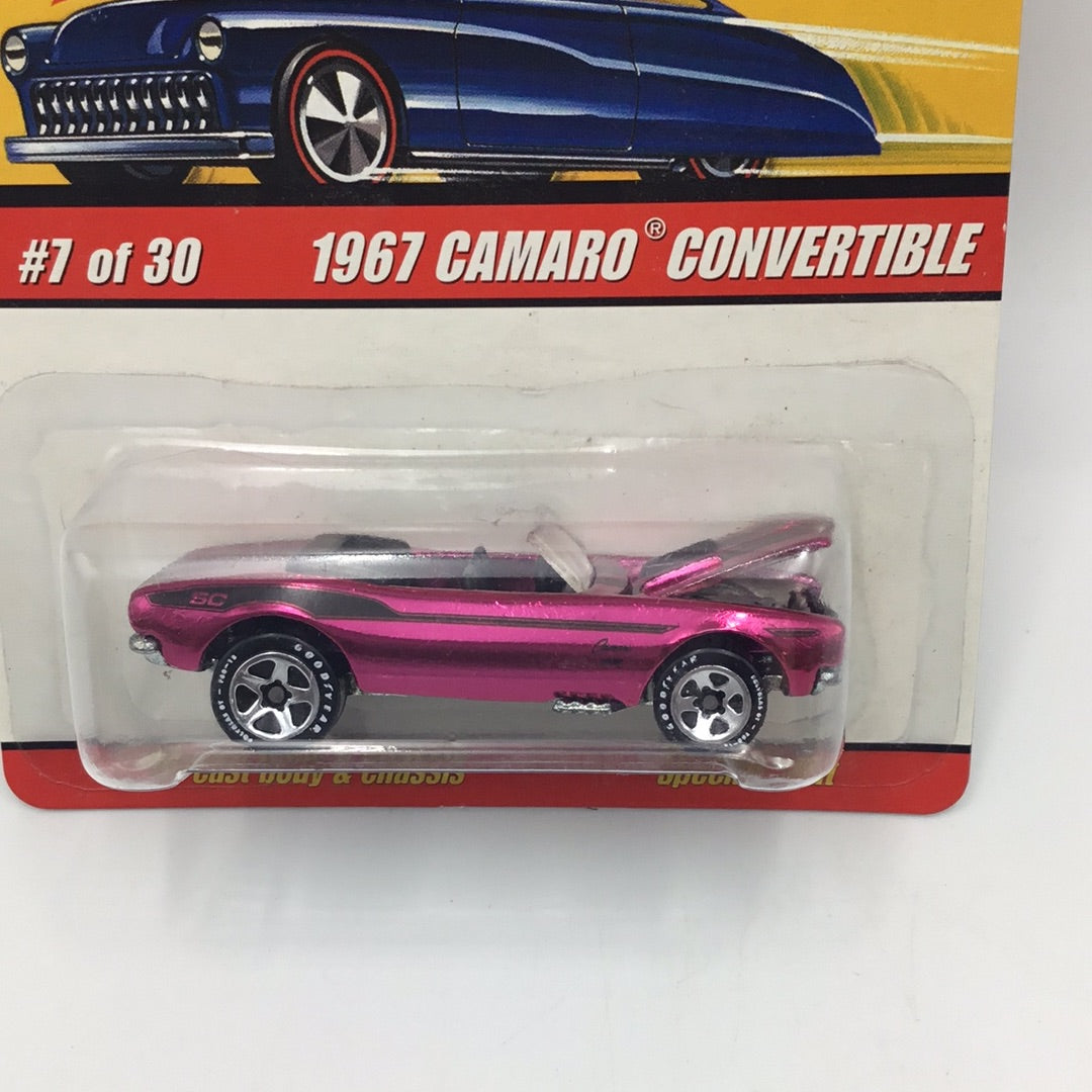 Hot wheels classics series 2 #7 1967 Camaro Convertible pink AA6