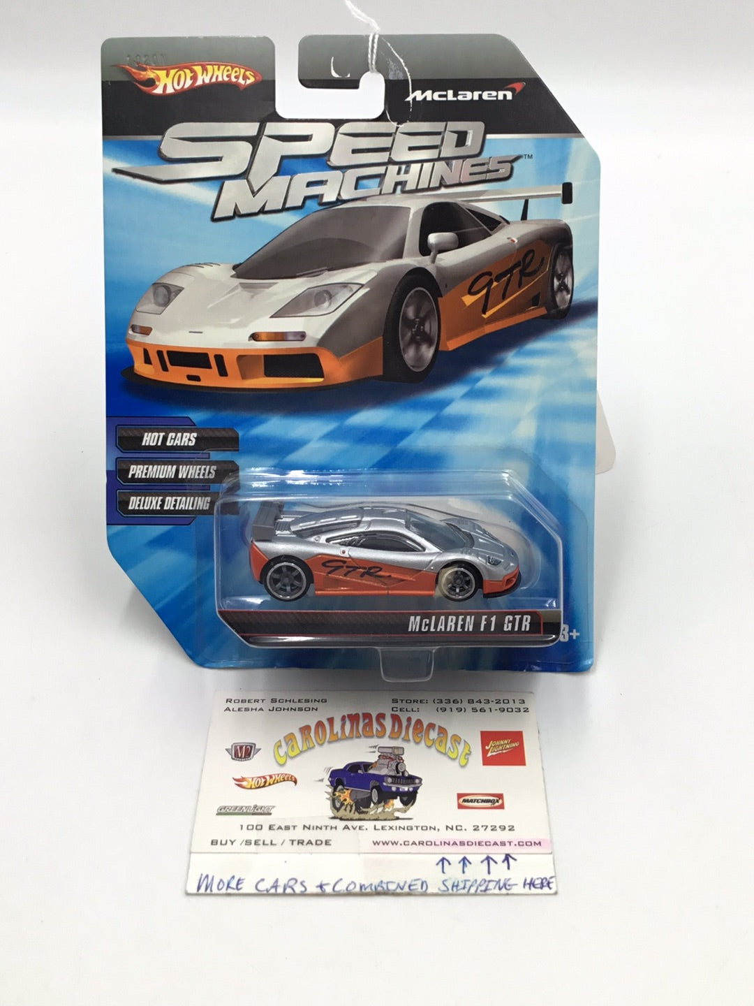 Hot wheels Speed Machines McLaren F1 GTR silver orange VHTF