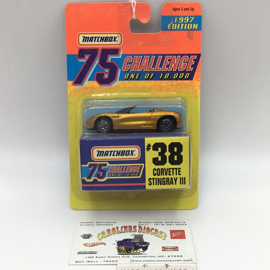 Matchbox 75 Challenge #38 Corvette Stingray III 163C