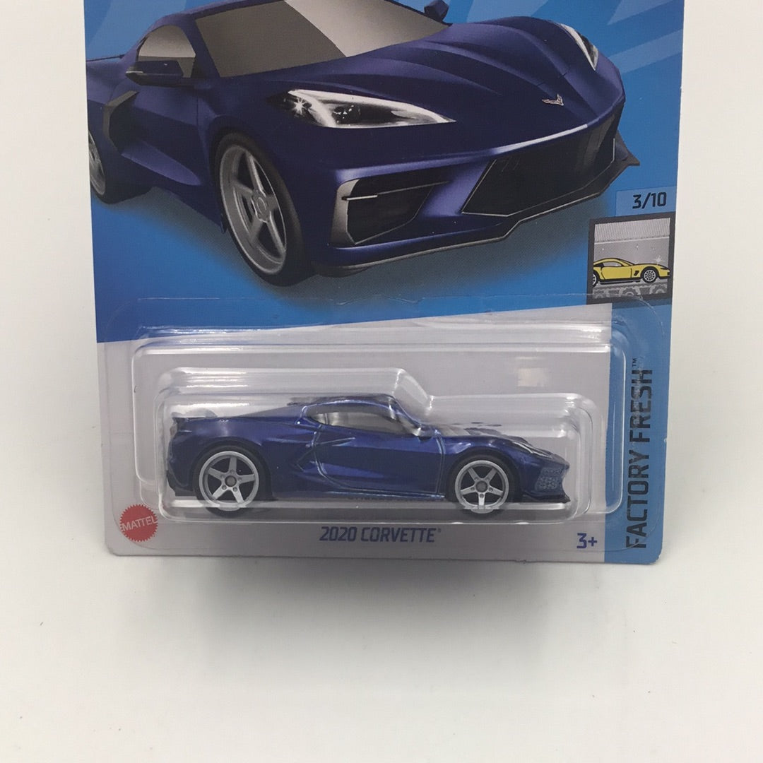 2022  hot wheels super treasure hunt 2020 Corvette US Card W/ Protector VHTF