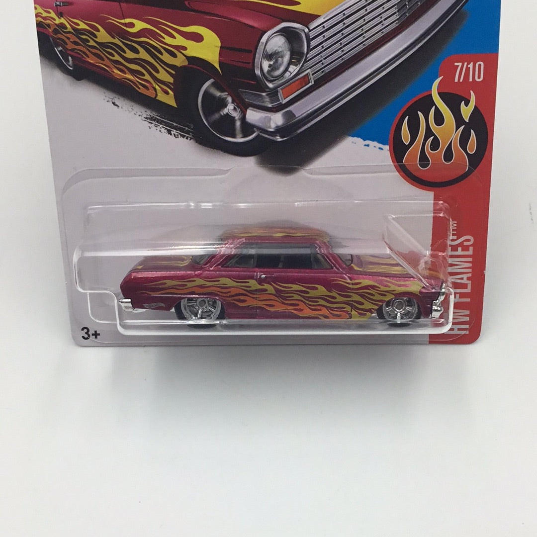 2017 hot wheels super treasure hunt 63 Chevy II W/Protector