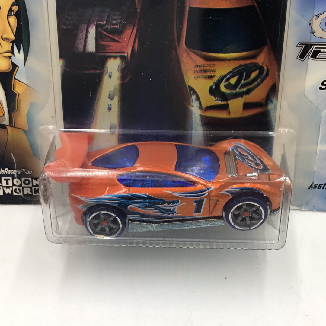 Hot wheels Acceleracers Teku Synkro orange wing 3 of 9 #1