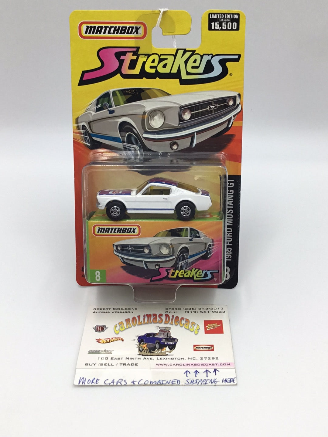 Matchbox Streakers #8 1965 Ford Mustang GT White (R3)