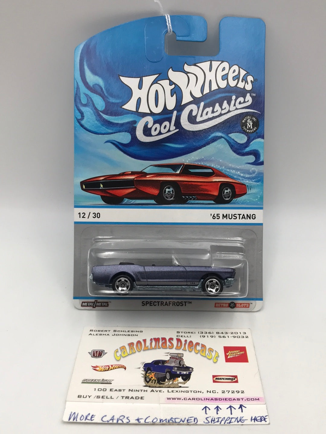 Hot wheels cool classics 65 Mustang 12/30 metal/metal retro slots orange car on card Z6