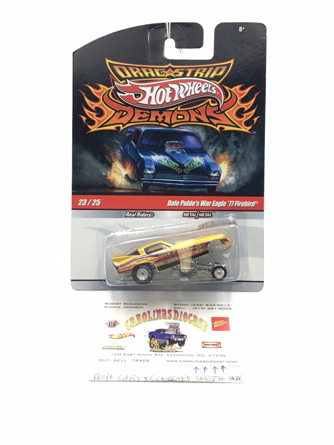 Hot wheels drag strip demons Dale Pulde War Eagle 1977 Firebird