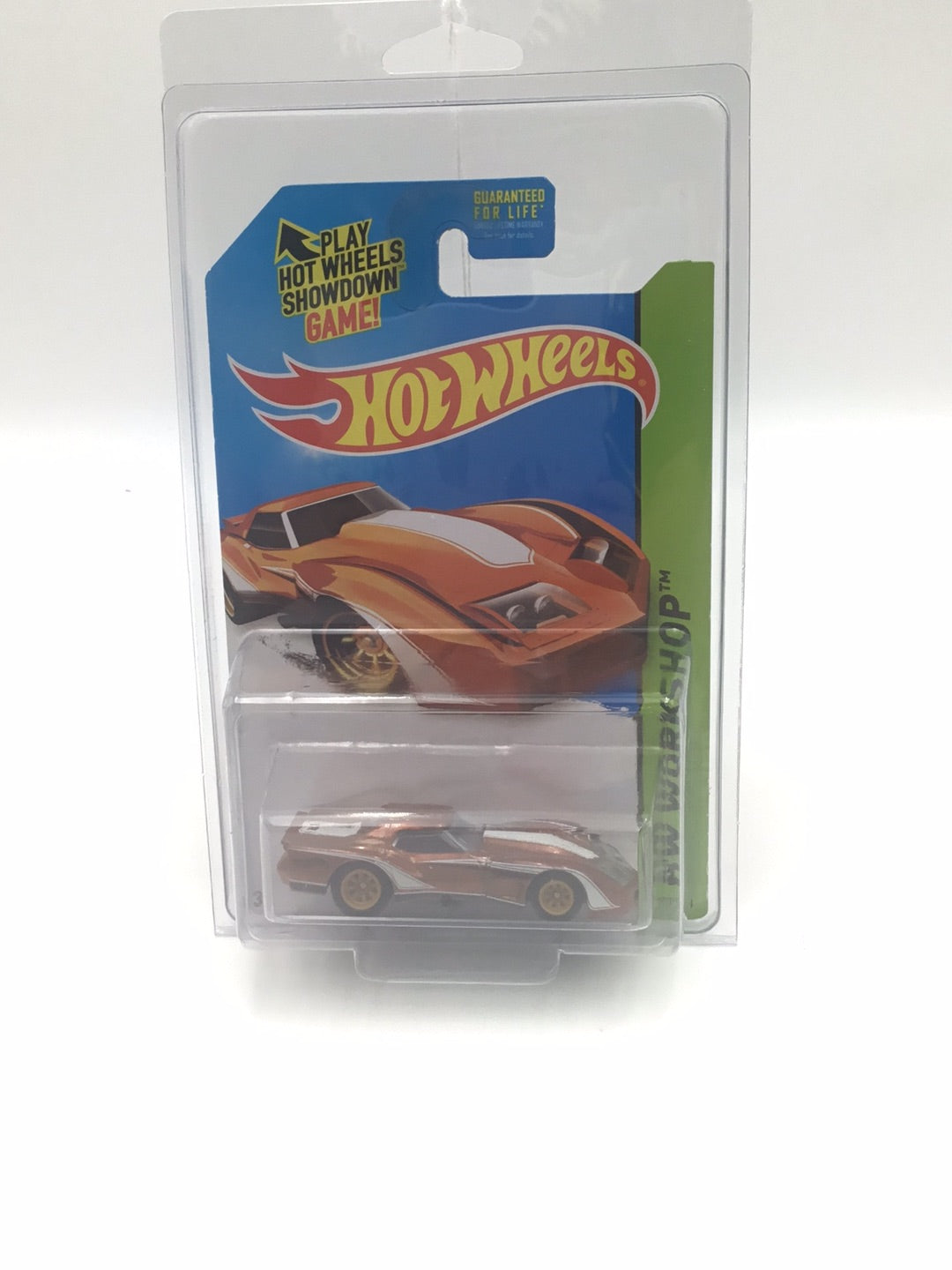 2014 hot wheels super treasure hunt #237 76 Greenwood Corvette W/Protector