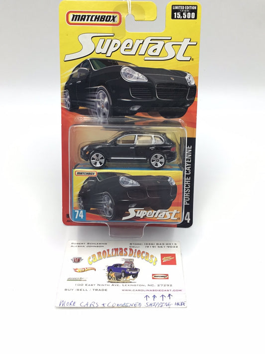 Matchbox Superfast #74 Porsche Cayenne black limited to 15,500 (R7)