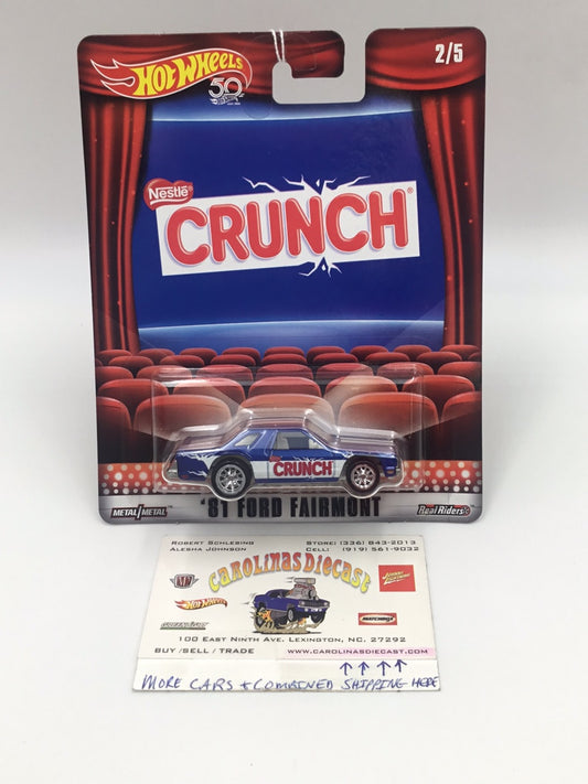 Hot Wheels Pop Culture Crunch 81 Ford Fairmont real riders