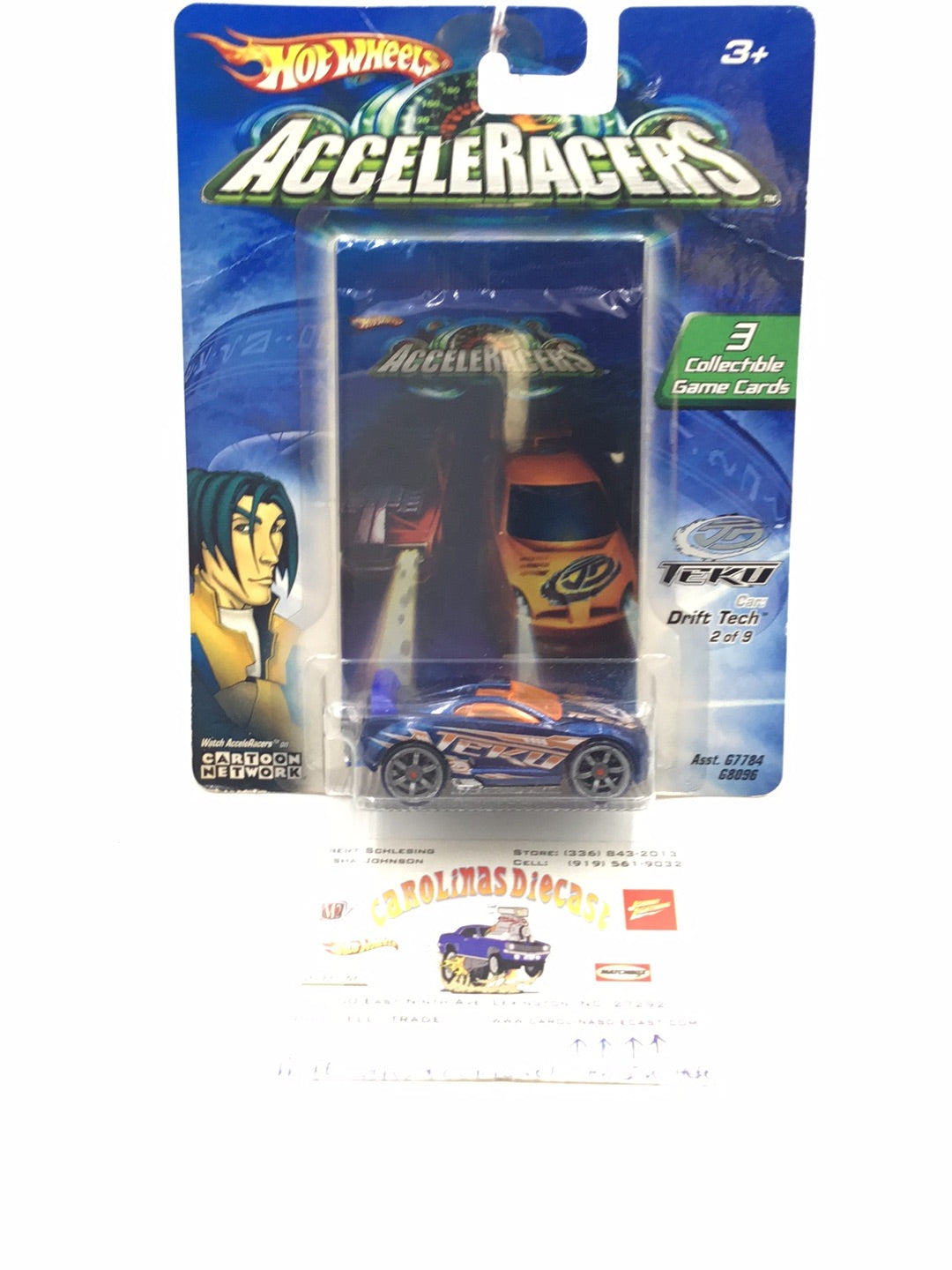 Hot wheels Acceleracers Teku Drift Tech blue wing 2 of 9