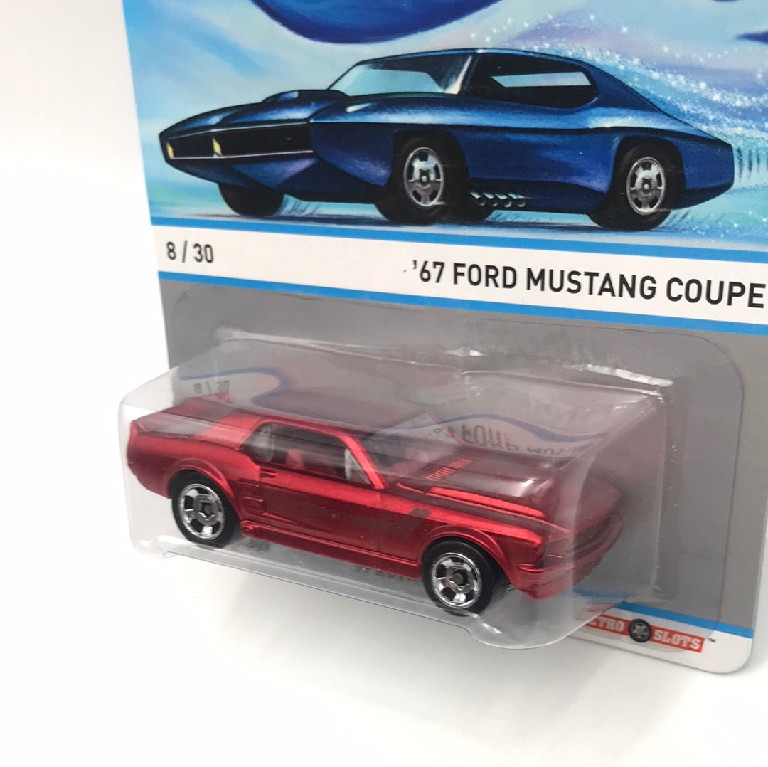 Hot wheels cool classics 67 Ford Mustang Coupe 8/30 metal/metal retro slots blue car on card Z6