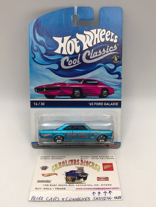 Hot wheels cool classics 65 Ford Galaxie 16/30 metal/metal retro slots pink car on card Z5