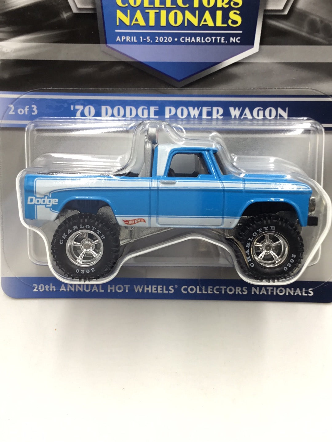 Hot wheels 20th annual collectors Nationals 1970 Dodge Power Wagon 930/6000 in Protector