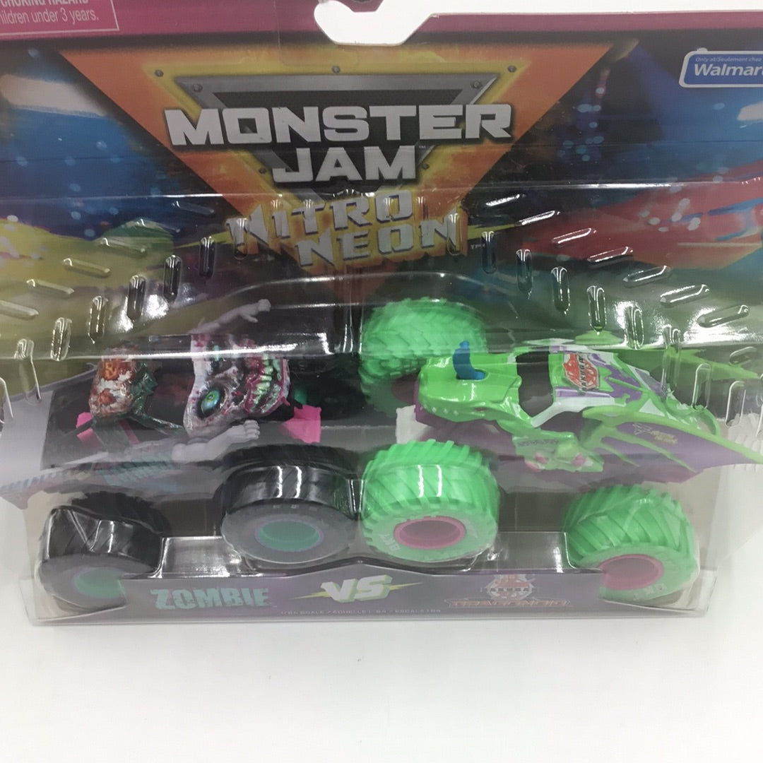 monster jam series 1 nitro neon 2 pack Zombie Vs. Dragonoid Bakugan walmart exclusive