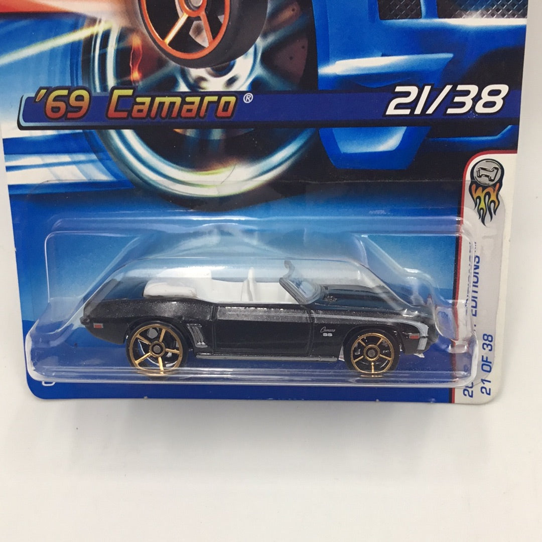 2006 Hot wheels #21 69 Camaro 21/38 Black first edition fte faster than ever 18D