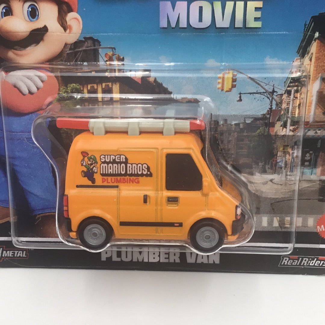 Hot Wheels Super Mario Bros top Movie Plumber Van & HW Screen Time Cool One Van Lot