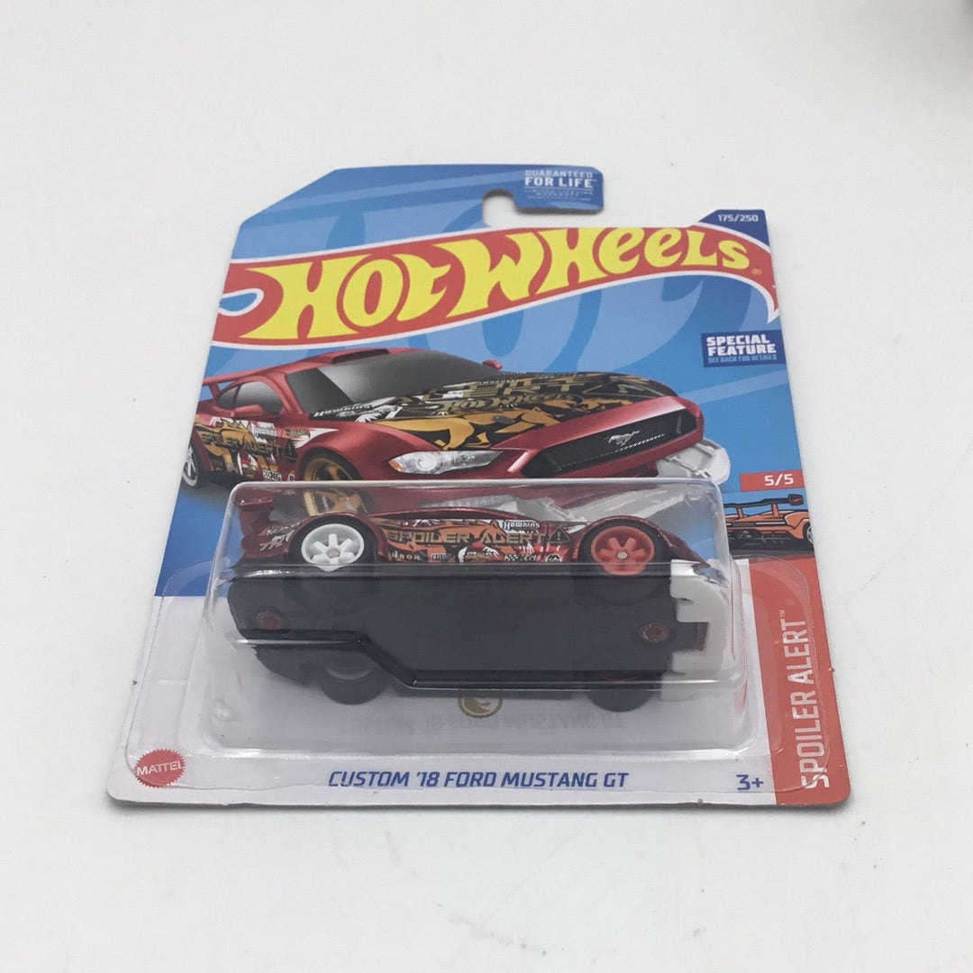 2022  hot wheels super treasure hunt Custom 18 Ford Mustang GT US Card W/ Protector VHTF
