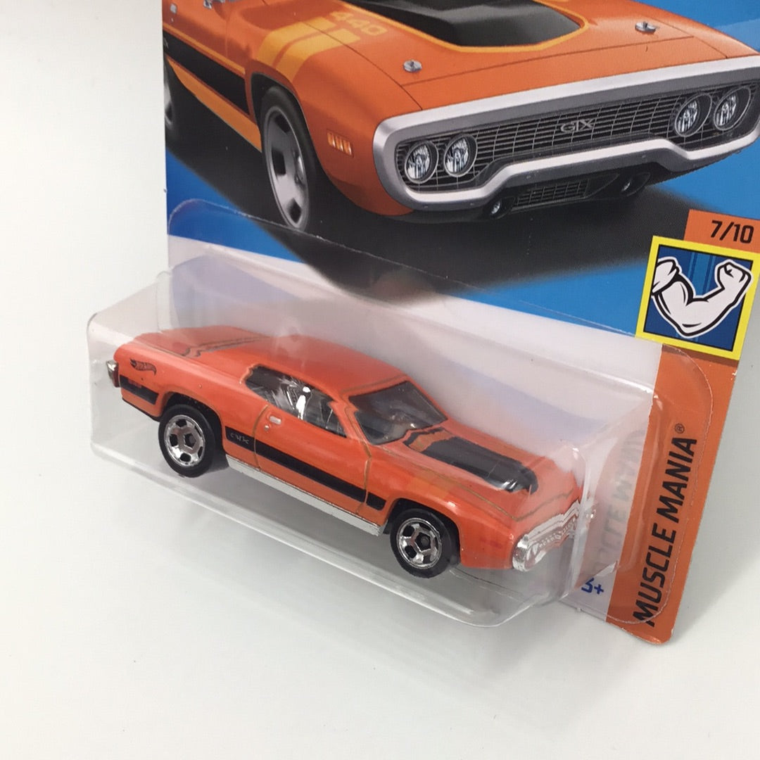 2023 hot wheels J case #166 71 Plymouth GTX orange EE7