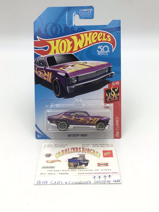 2018 hot wheels super treasure hunt 68 Chevy Nova W/Protector