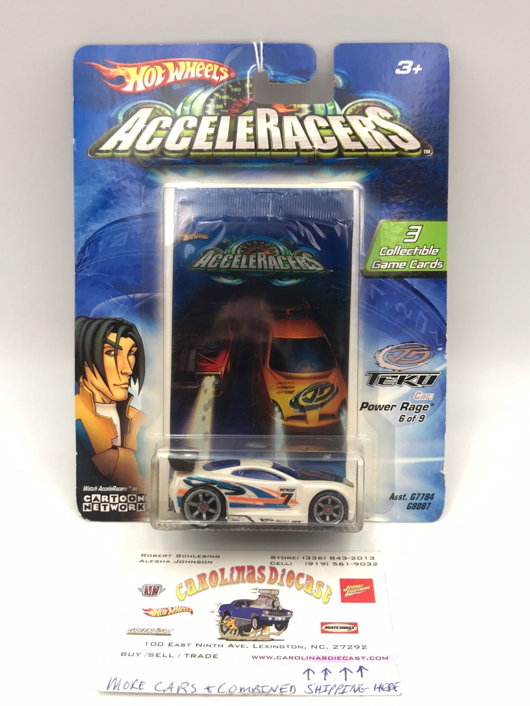 Hot wheels Acceleracers Teku Power Rage 6 of 9 HTF Blue CM6