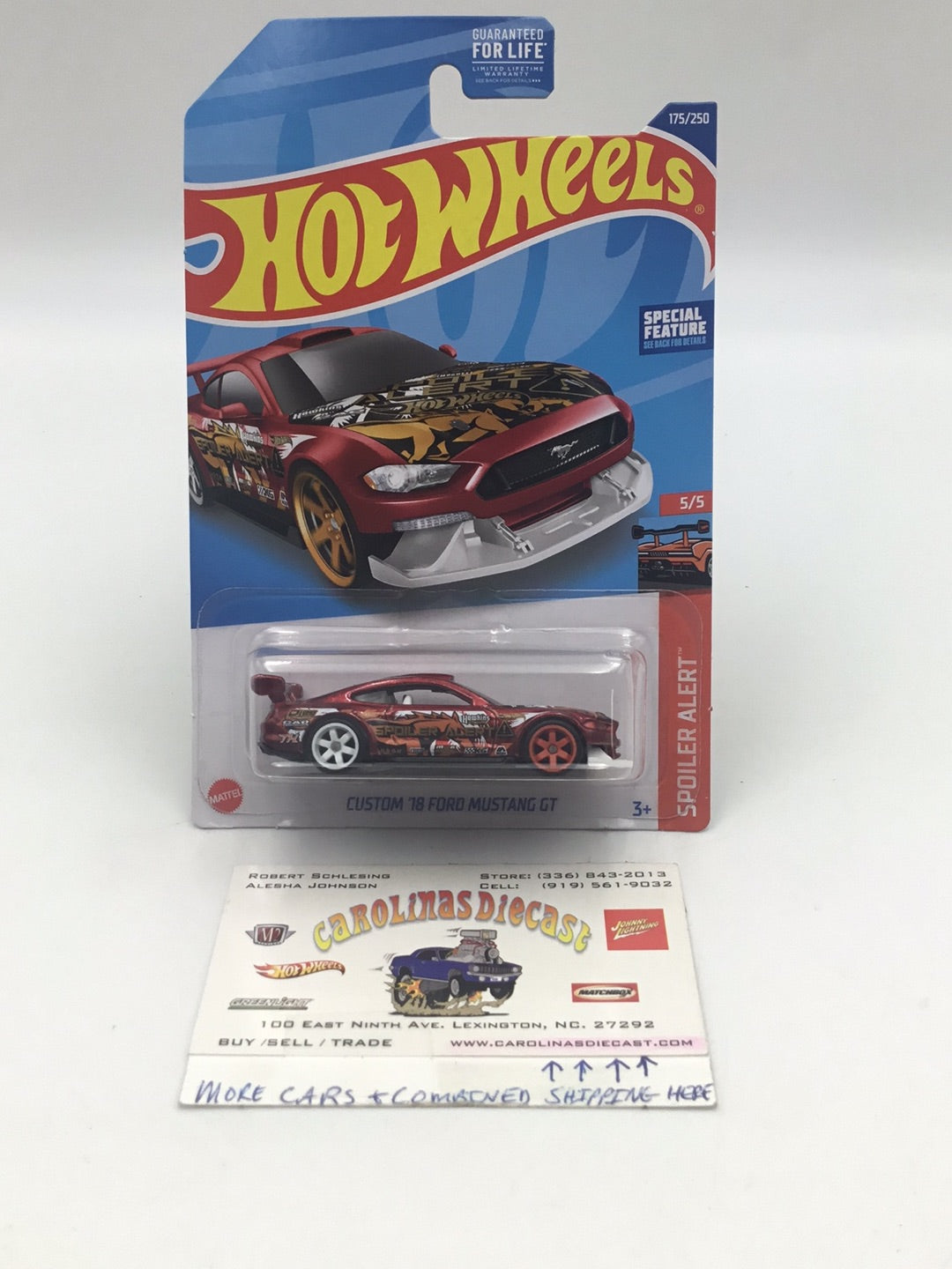 2022  hot wheels super treasure hunt Custom 18 Ford Mustang GT US Card W/ Protector VHTF