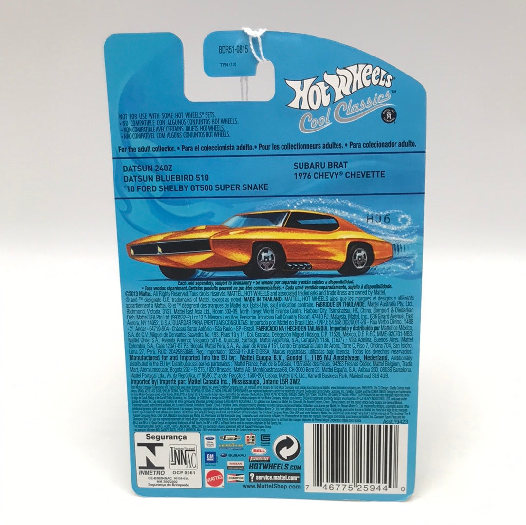 Hot wheels cool classics 10 Ford Shelby GT500 Super snake 30/30 metal/metal retro slots orange car on card Z5