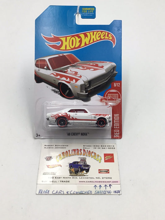 2017 hot wheels red edition 1968 Chevy Nova target red #8 AA2