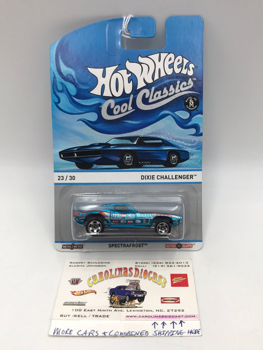 Hot wheels cool classics Dixie Challenger 23/30 metal/metal retro slots blue car on card Z2