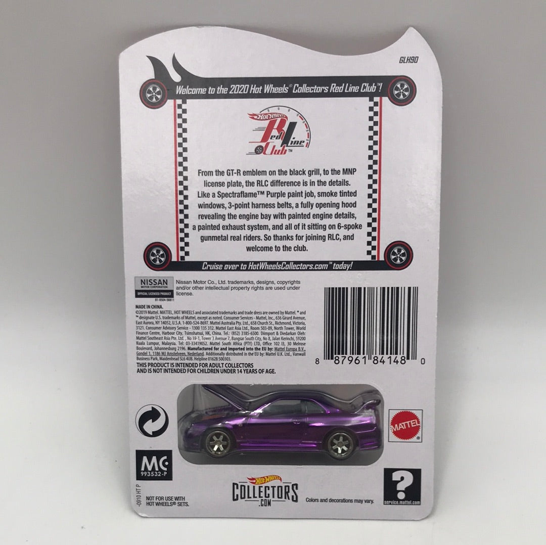 2020 Hot wheels redline club Club Car Nissan Skyline GT-R (BNR34) Purple Real Riders