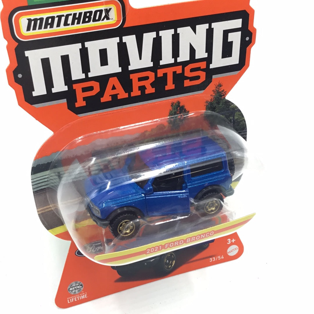 2023 Matchbox Moving Parts 2021 Ford Bronco blue 165D