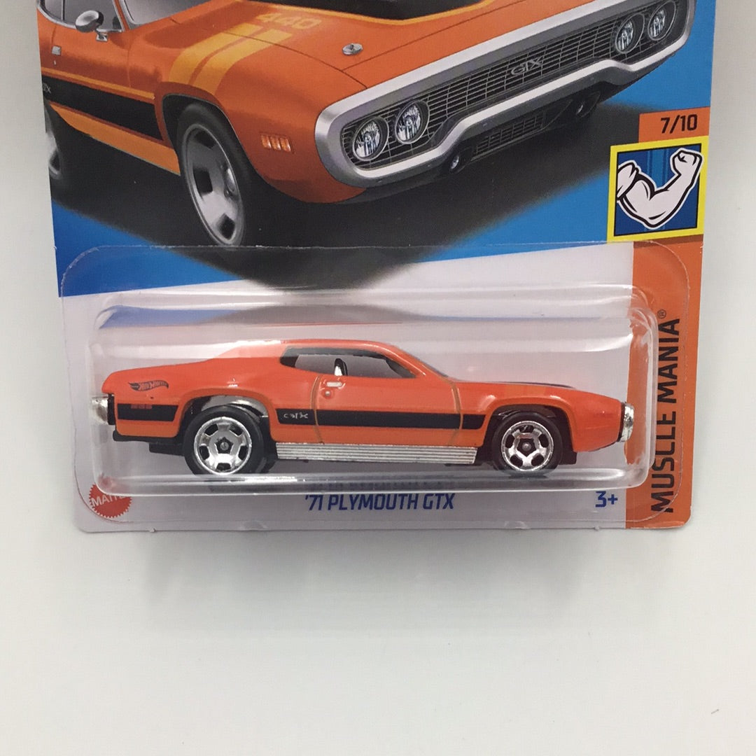 2023 hot wheels J case #166 71 Plymouth GTX orange EE7