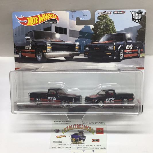 Hot wheels car culture team 2 pack target exclusive Borla 83 Chevy Silverado 91 GMC Syclone