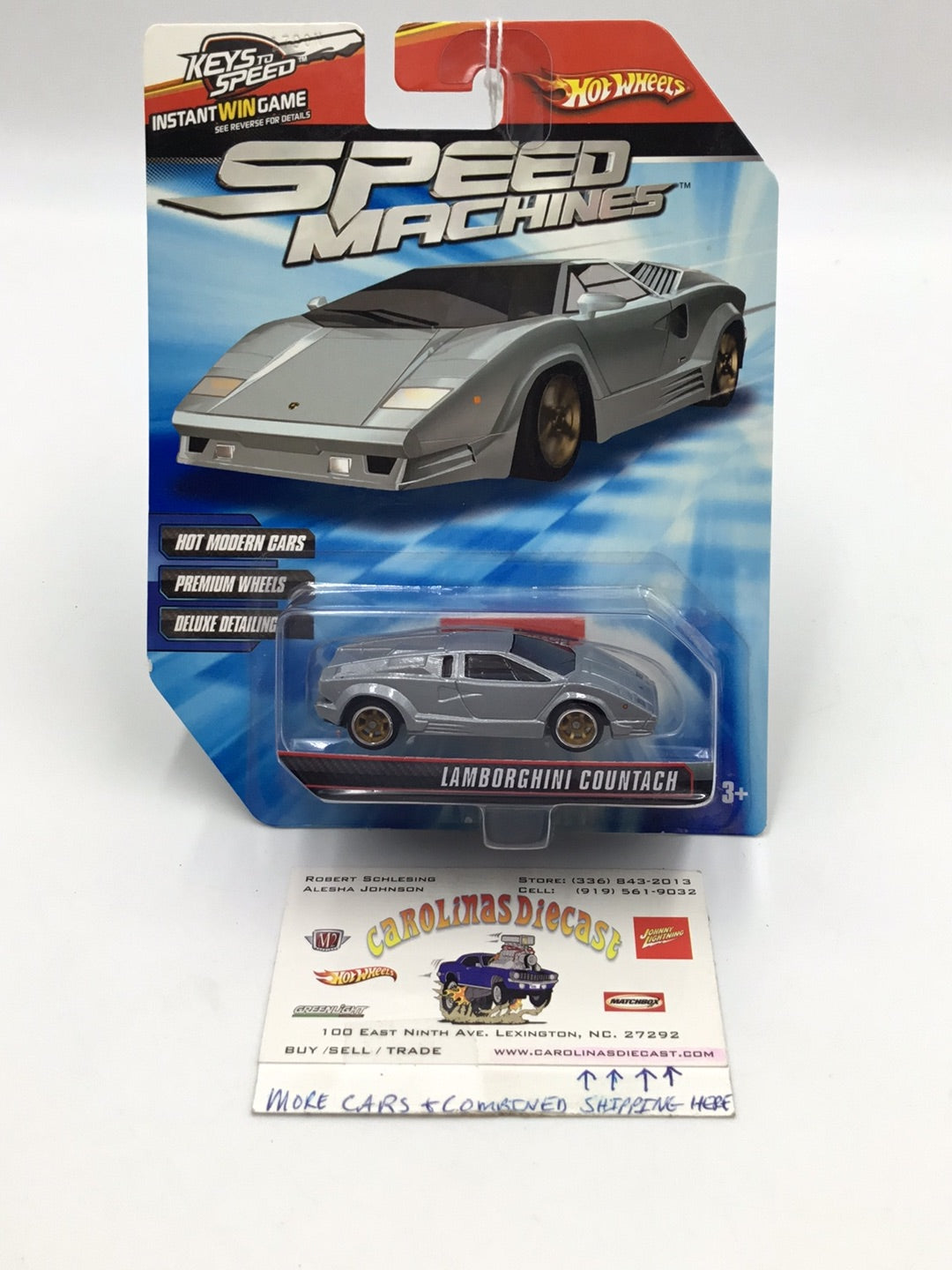 Hot wheels Speed Machines Lamborghini Countach keys to speed cardback VHTF